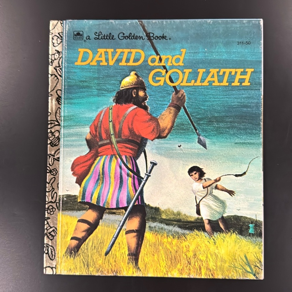 David and Goliath - Vintage Little Golden Book